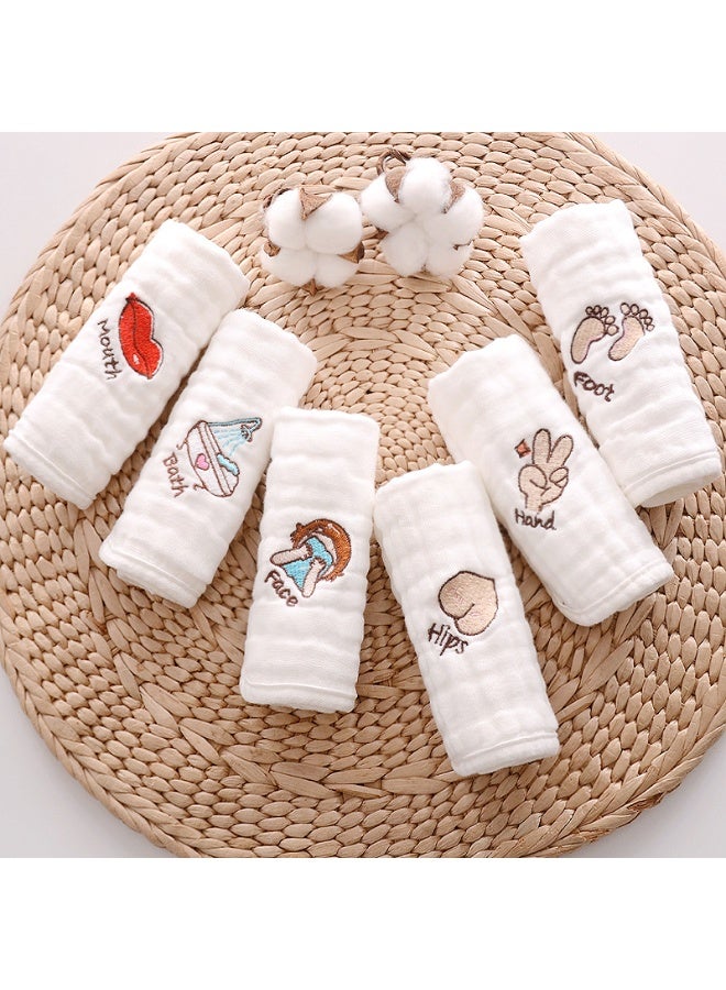 6-Pack Muslin Baby Washcloths and Towels, Soft Newborn Baby Towel and Muslin Washcloth, suitable for newborns, Can Be Used For Washing Face, Bathing, And Diaper Changing(30*30CM) - Image 1